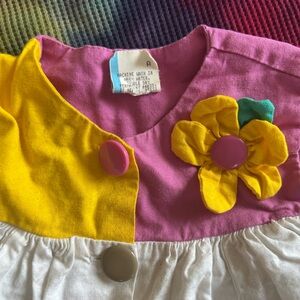 🌸90s Vintage Floral Baby Tank Top Dress 18mo